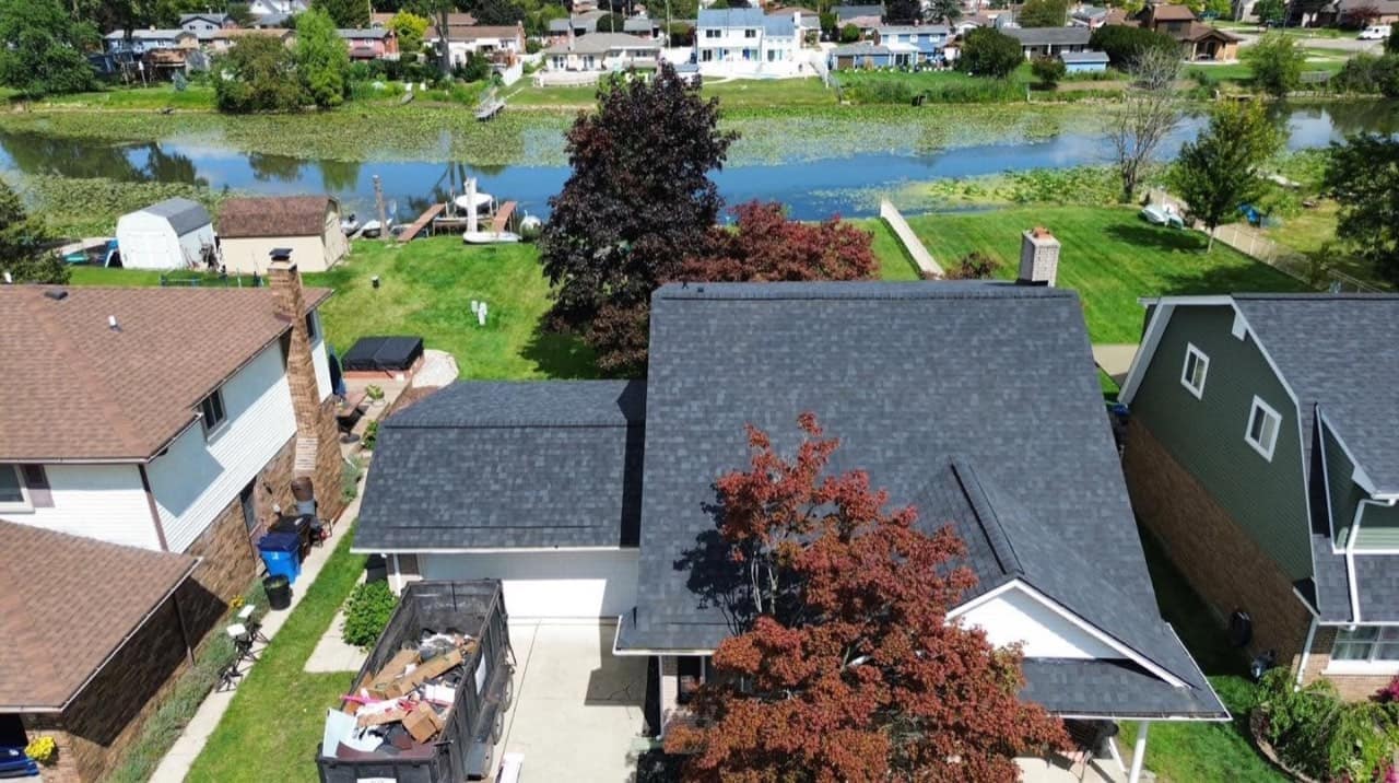 Lakeside metro Detroit home with a new architectural shingle roof